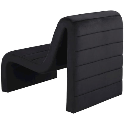 Ivy Black Velvet Accent Chair