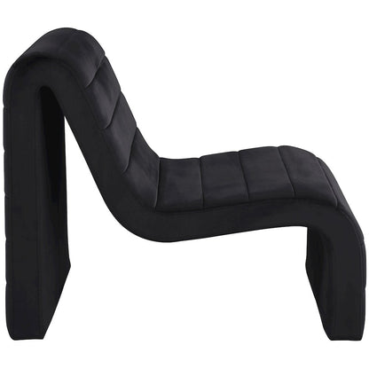 Ivy Black Velvet Accent Chair