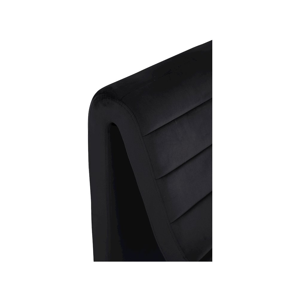Ivy Black Velvet Accent Chair