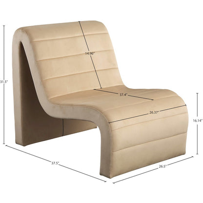 Ivy Camel Velvet Accent Chair