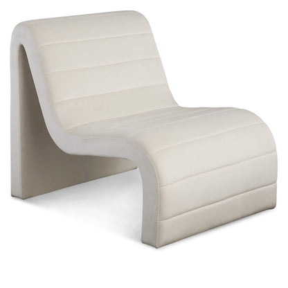 Ivy Cream Velvet Accent Chair