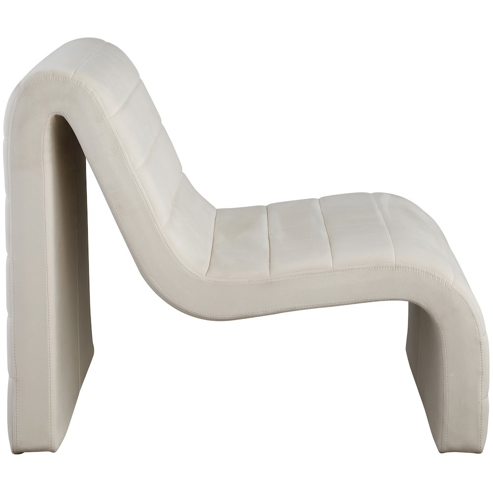 Ivy Cream Velvet Accent Chair
