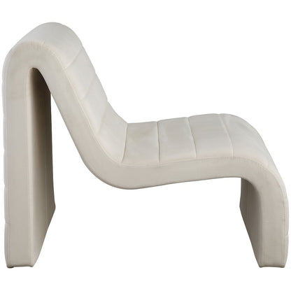 Ivy Cream Velvet Accent Chair