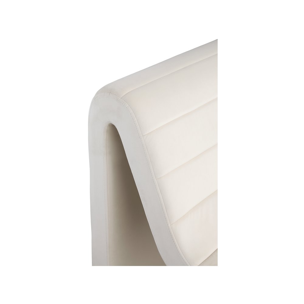 Ivy Cream Velvet Accent Chair