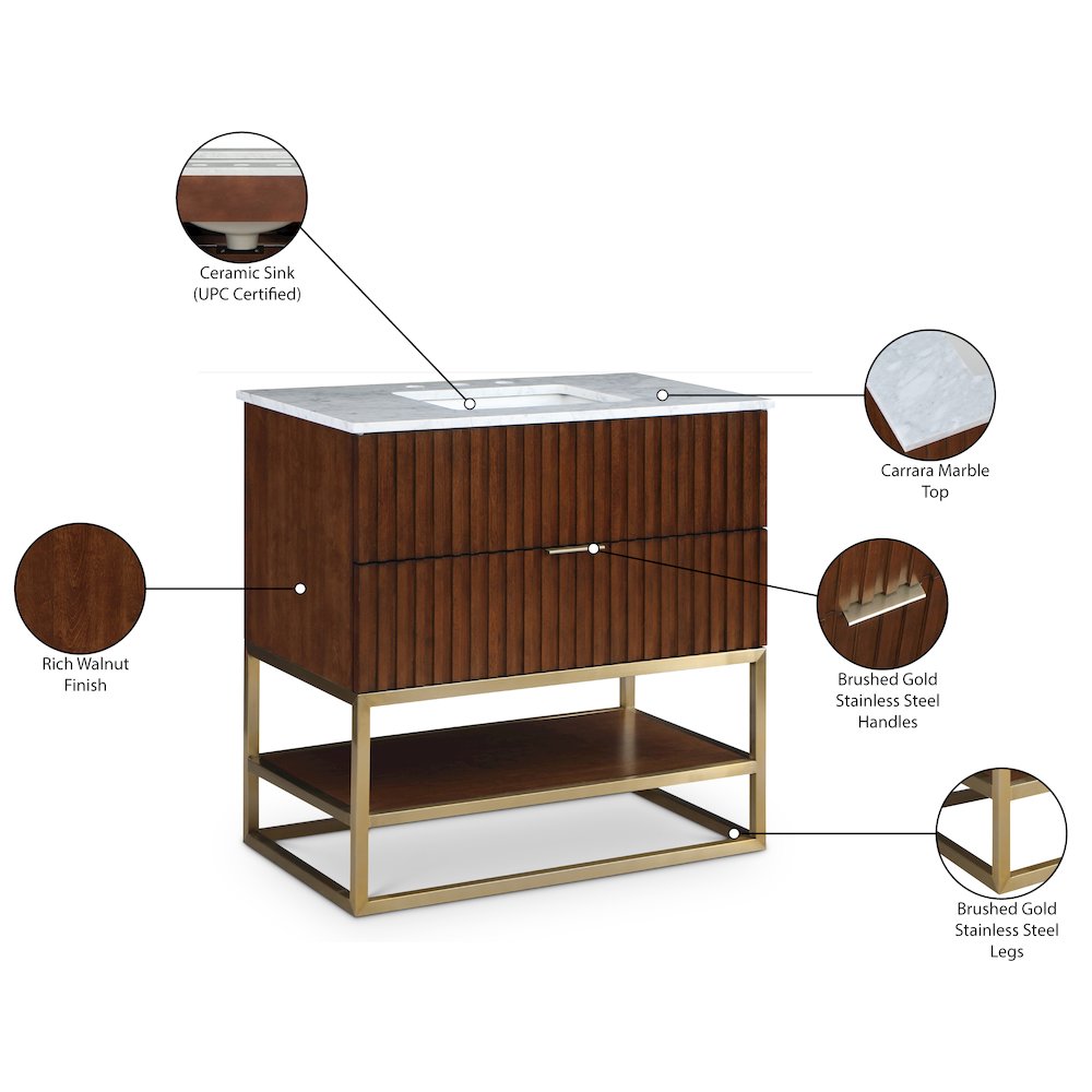 Monad Walnut Bathroom Vanity