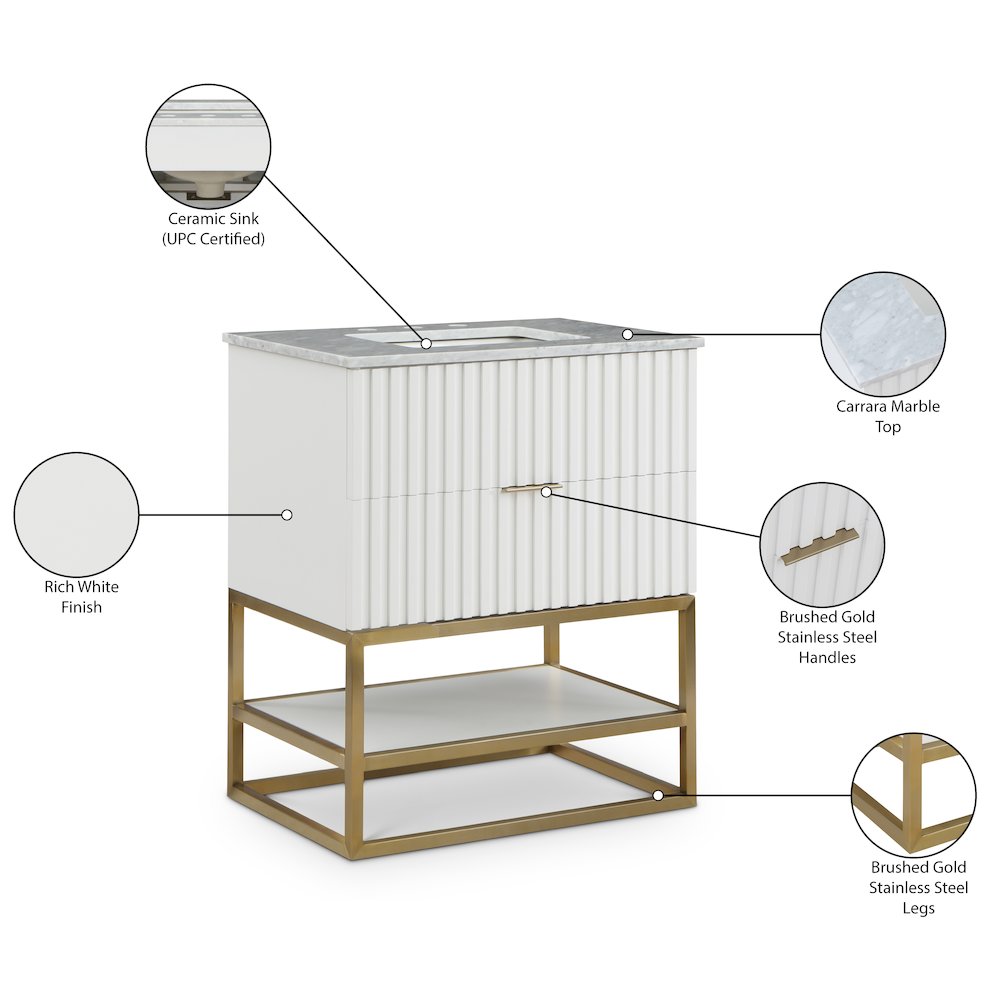 Monad White Bathroom Vanity