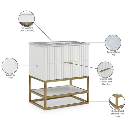 Monad White Bathroom Vanity