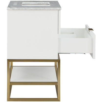 Monad White Bathroom Vanity