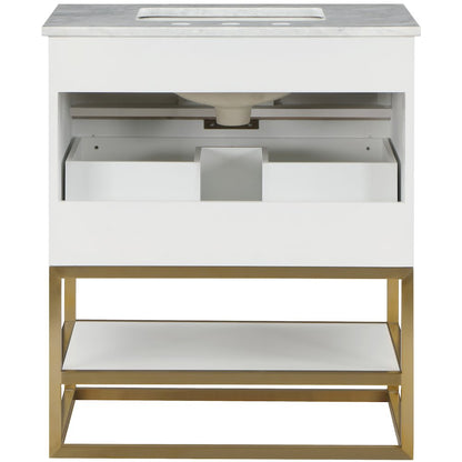 Monad White Bathroom Vanity