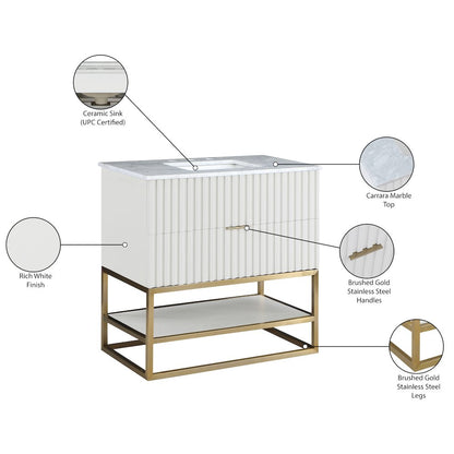 Monad White Bathroom Vanity