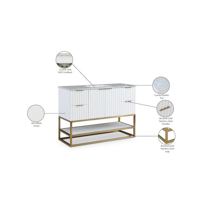 Monad White Bathroom Vanity