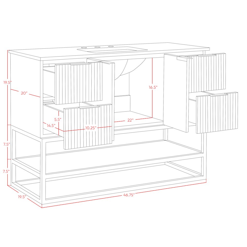 Monad White Bathroom Vanity