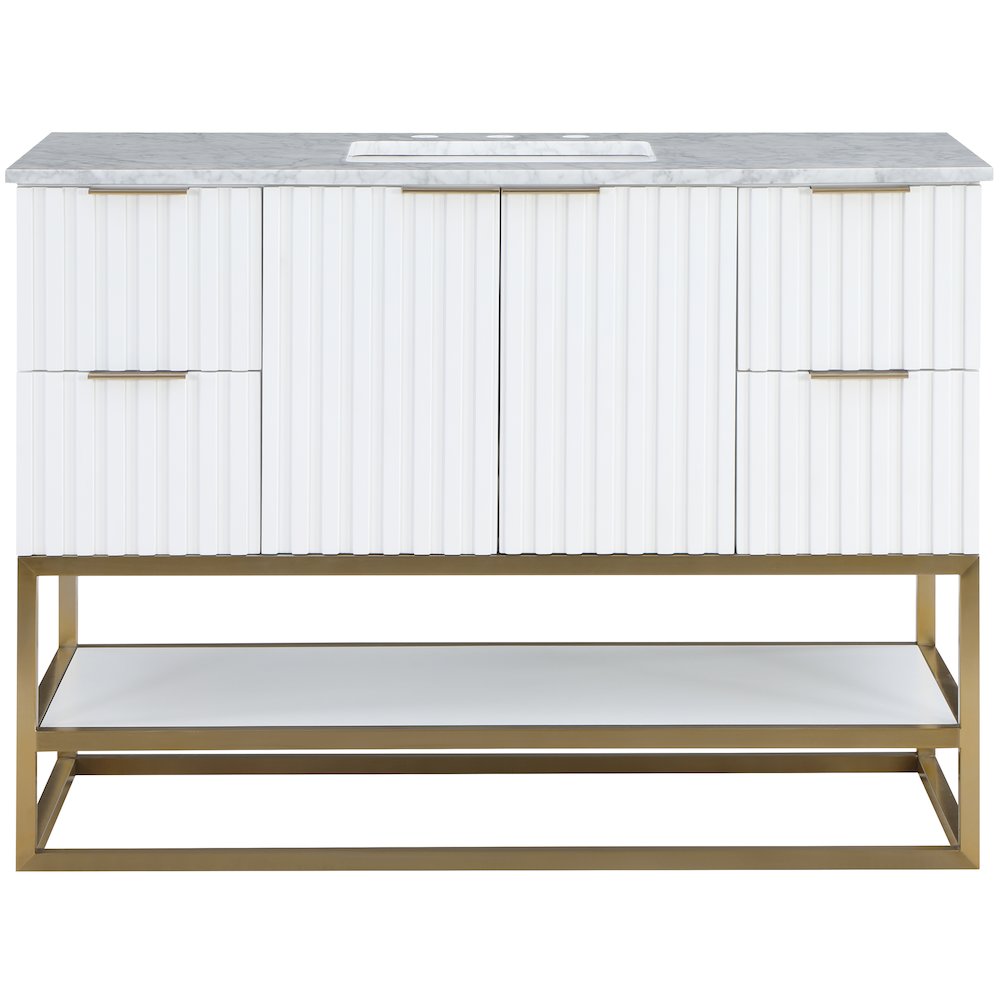 Monad White Bathroom Vanity