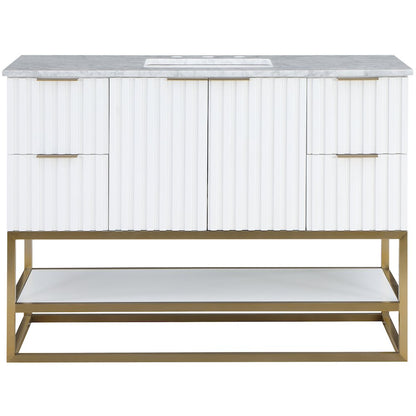 Monad White Bathroom Vanity