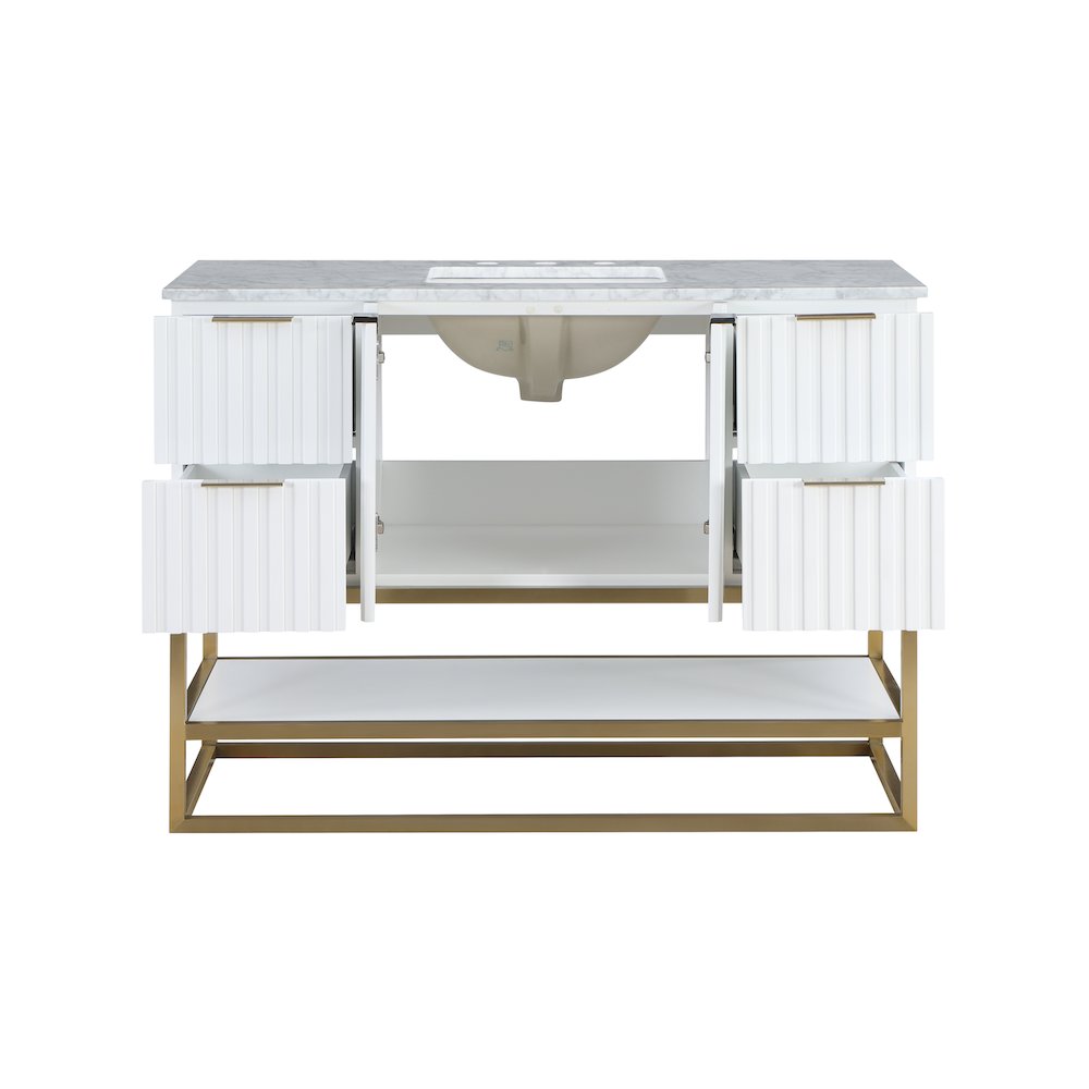 Monad White Bathroom Vanity