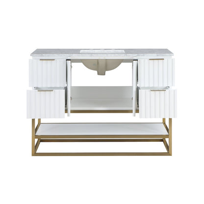 Monad White Bathroom Vanity