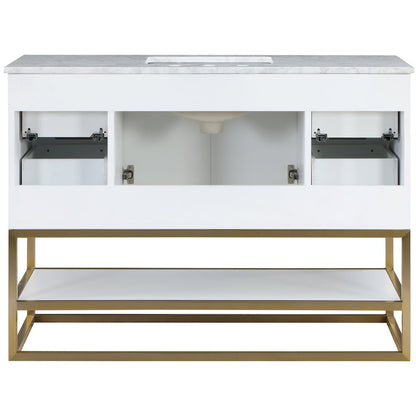 Monad White Bathroom Vanity