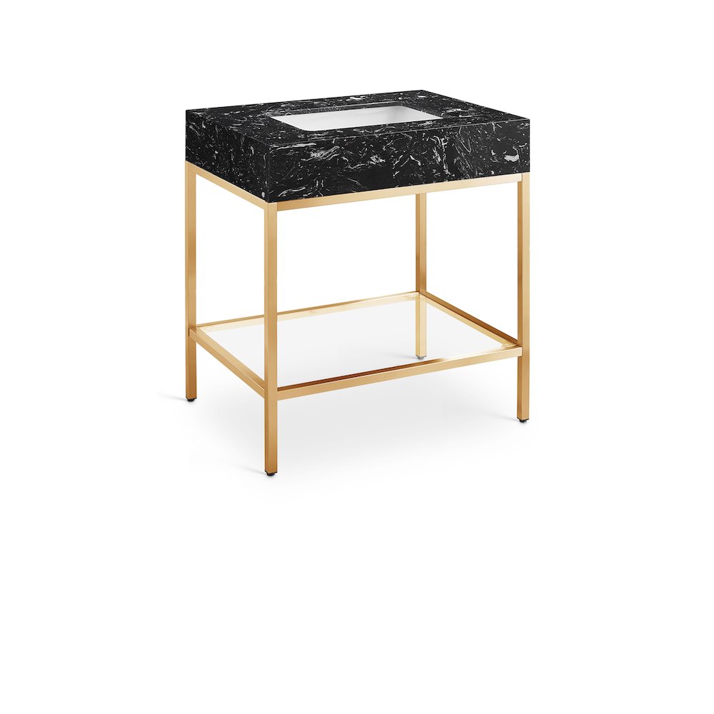 Marmo Black Engineered Marble Bathroom Vanity