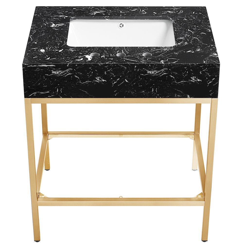Marmo Black Engineered Marble Bathroom Vanity