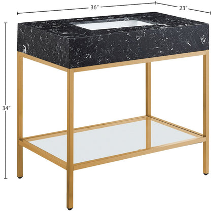 Marmo Black Engineered Marble Bathroom Vanity