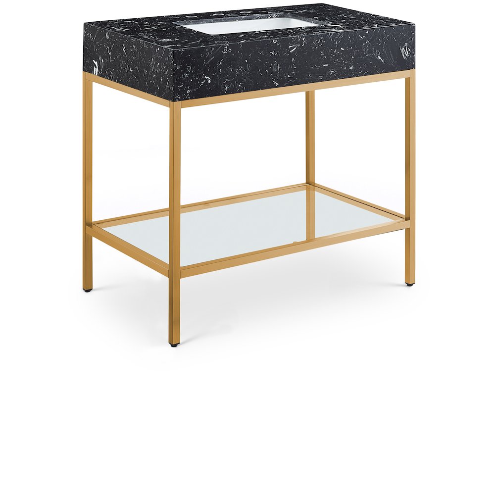 Marmo Black Engineered Marble Bathroom Vanity