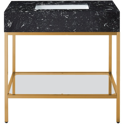 Marmo Black Engineered Marble Bathroom Vanity