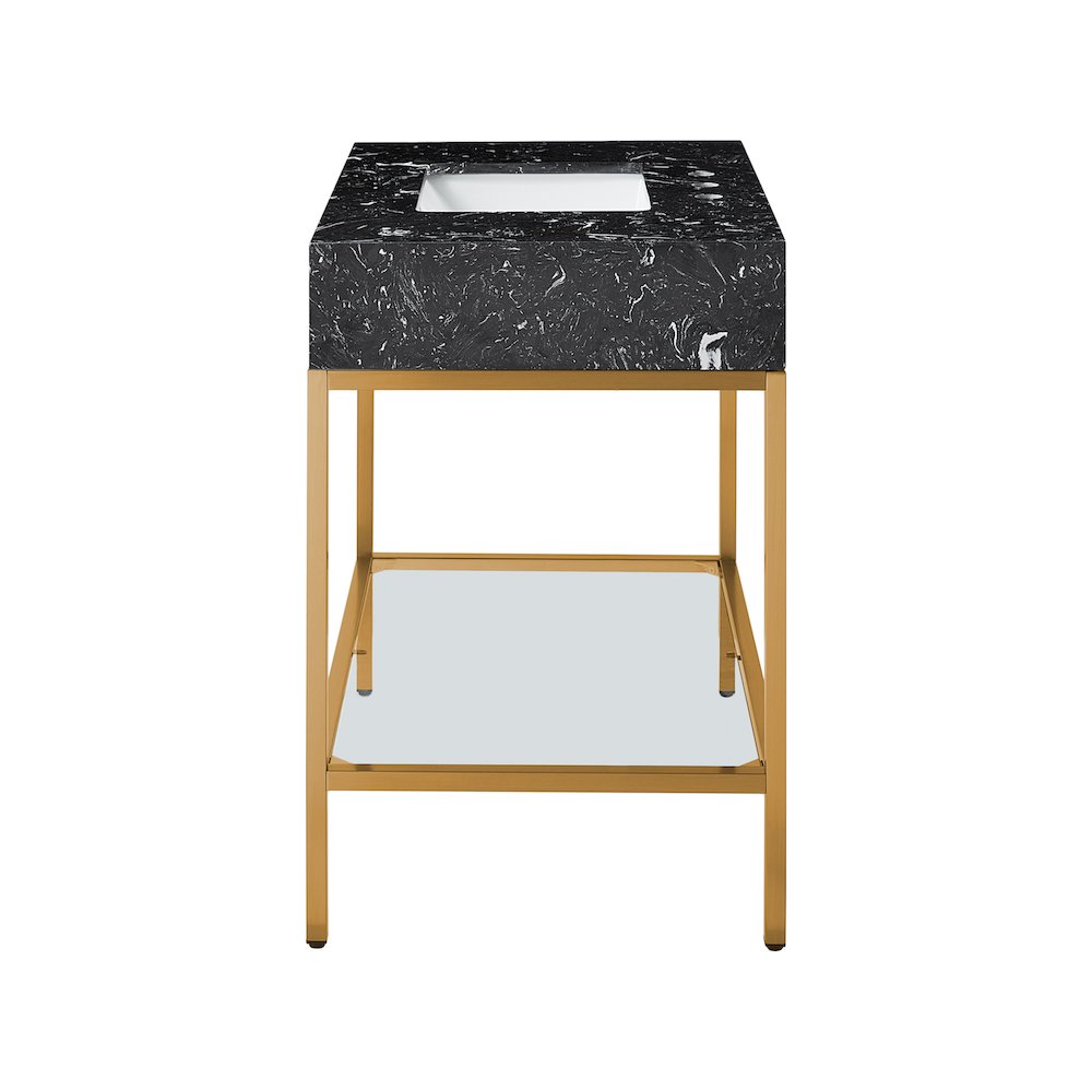 Marmo Black Engineered Marble Bathroom Vanity