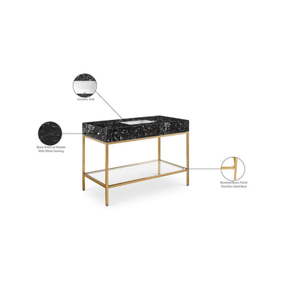Marmo Black Engineered Marble Bathroom Vanity