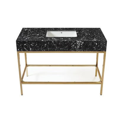 Marmo Black Engineered Marble Bathroom Vanity