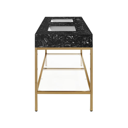 Marmo Black Engineered Marble Bathroom Vanity