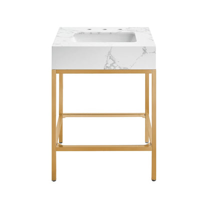 Marmo White Engineered Marble Bathroom Vanity
