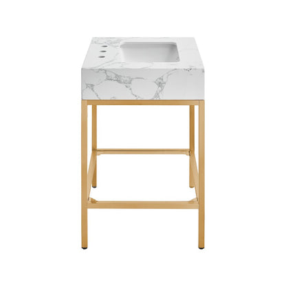 Marmo White Engineered Marble Bathroom Vanity
