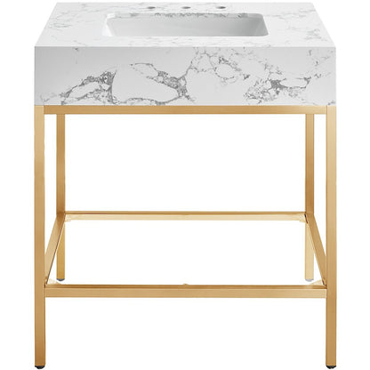 Marmo White Engineered Marble Bathroom Vanity