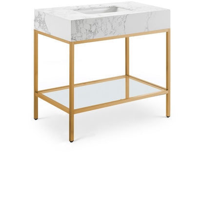Marmo White Engineered Marble Bathroom Vanity