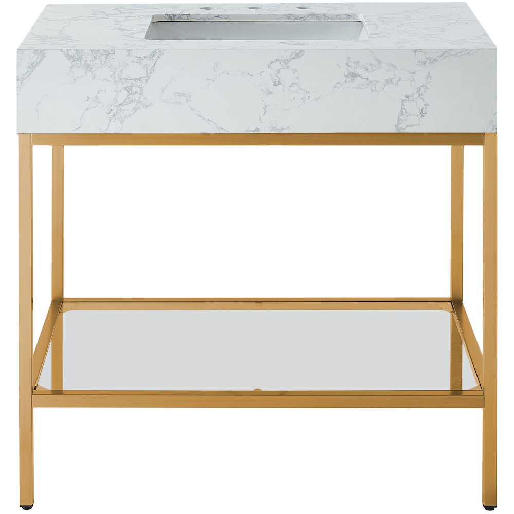 Marmo White Engineered Marble Bathroom Vanity