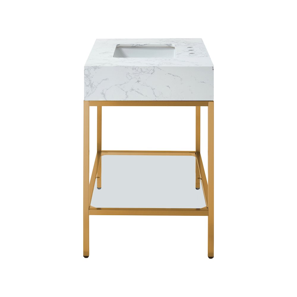 Marmo White Engineered Marble Bathroom Vanity