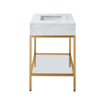 Marmo White Engineered Marble Bathroom Vanity