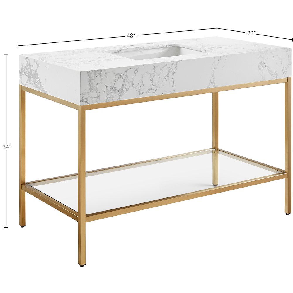 Marmo White Engineered Marble Bathroom Vanity