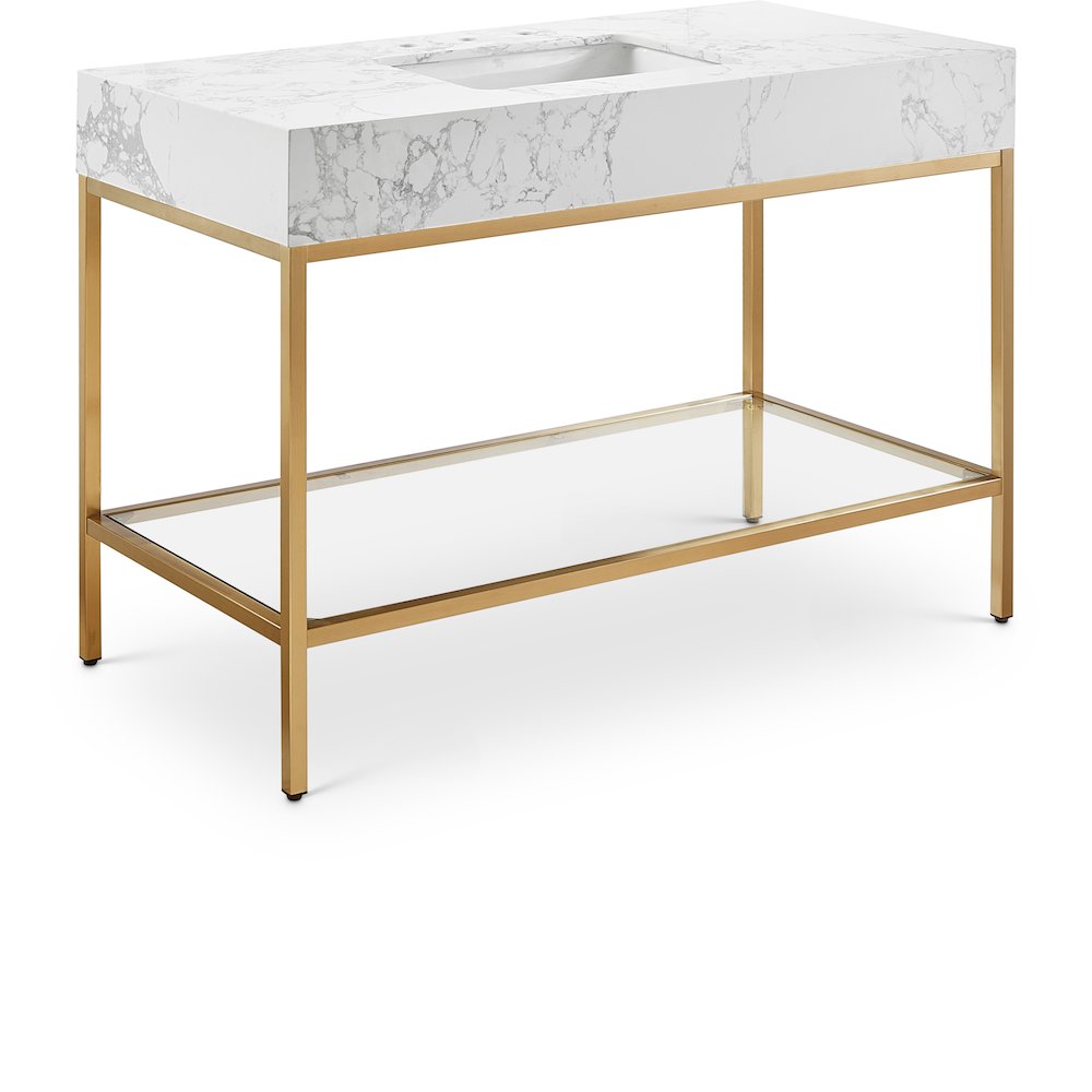 Marmo White Engineered Marble Bathroom Vanity