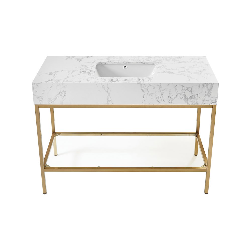 Marmo White Engineered Marble Bathroom Vanity