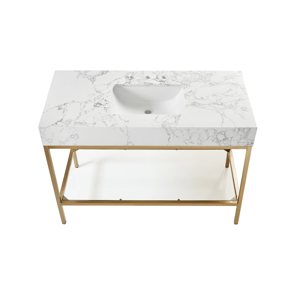 Marmo White Engineered Marble Bathroom Vanity
