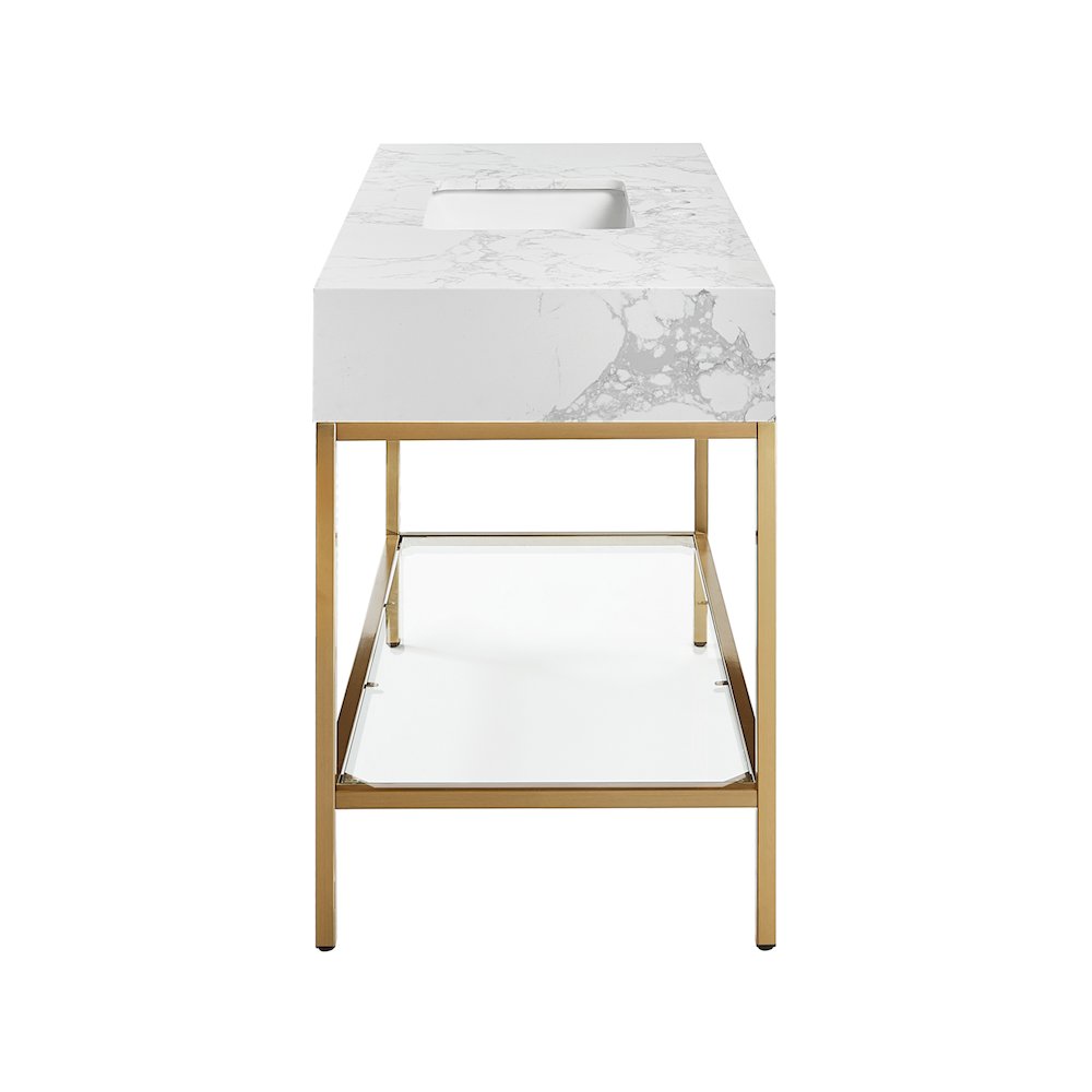Marmo White Engineered Marble Bathroom Vanity
