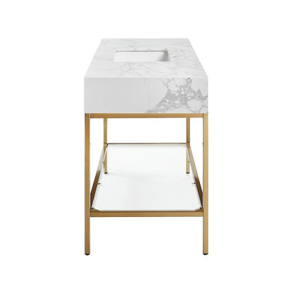Marmo White Engineered Marble Bathroom Vanity