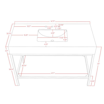 Marmo White Engineered Marble Bathroom Vanity