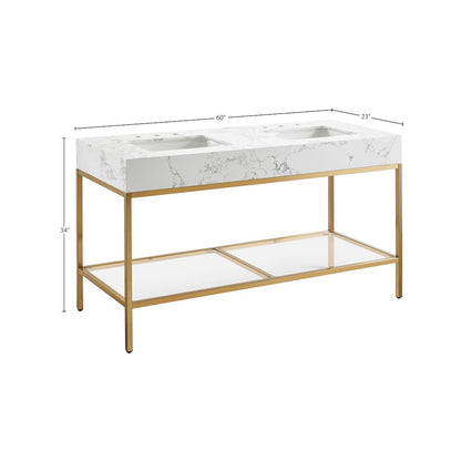 Marmo White Engineered Marble Bathroom Vanity