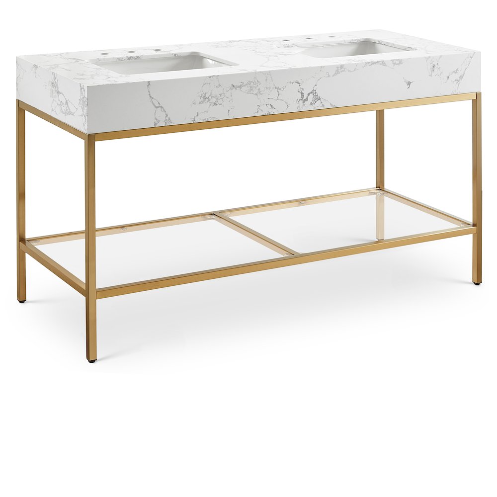 Marmo White Engineered Marble Bathroom Vanity