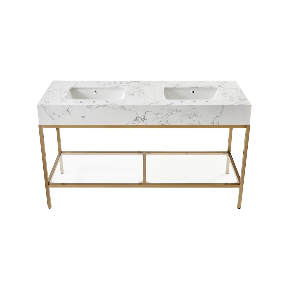 Marmo White Engineered Marble Bathroom Vanity