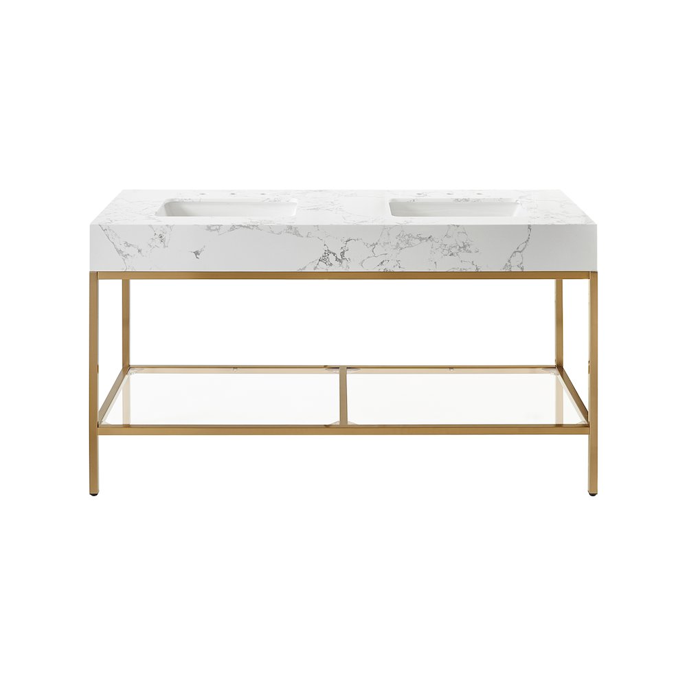 Marmo White Engineered Marble Bathroom Vanity