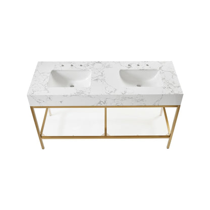 Marmo White Engineered Marble Bathroom Vanity