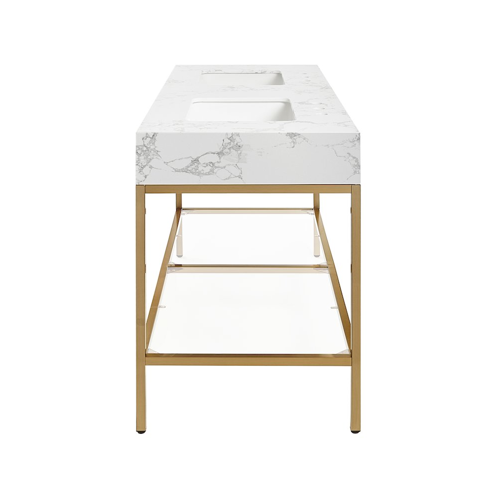 Marmo White Engineered Marble Bathroom Vanity